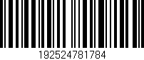 Código de barras (EAN, GTIN, SKU, ISBN): '192524781784'