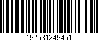 Código de barras (EAN, GTIN, SKU, ISBN): '192531249451'