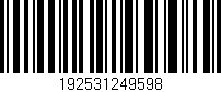 Código de barras (EAN, GTIN, SKU, ISBN): '192531249598'