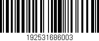 Código de barras (EAN, GTIN, SKU, ISBN): '192531686003'