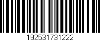 Código de barras (EAN, GTIN, SKU, ISBN): '192531731222'