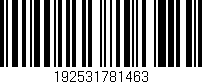 Código de barras (EAN, GTIN, SKU, ISBN): '192531781463'
