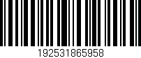 Código de barras (EAN, GTIN, SKU, ISBN): '192531865958'