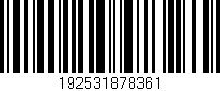 Código de barras (EAN, GTIN, SKU, ISBN): '192531878361'