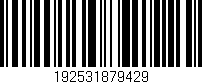Código de barras (EAN, GTIN, SKU, ISBN): '192531879429'