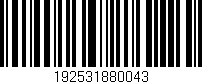 Código de barras (EAN, GTIN, SKU, ISBN): '192531880043'