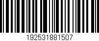 Código de barras (EAN, GTIN, SKU, ISBN): '192531881507'