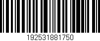 Código de barras (EAN, GTIN, SKU, ISBN): '192531881750'