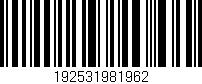 Código de barras (EAN, GTIN, SKU, ISBN): '192531981962'