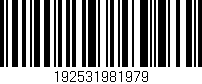Código de barras (EAN, GTIN, SKU, ISBN): '192531981979'