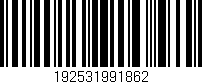 Código de barras (EAN, GTIN, SKU, ISBN): '192531991862'