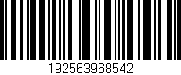 Código de barras (EAN, GTIN, SKU, ISBN): '192563968542'