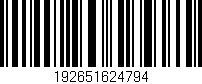 Código de barras (EAN, GTIN, SKU, ISBN): '192651624794'