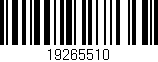 Código de barras (EAN, GTIN, SKU, ISBN): '19265510'