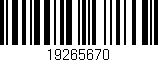 Código de barras (EAN, GTIN, SKU, ISBN): '19265670'