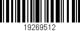 Código de barras (EAN, GTIN, SKU, ISBN): '19269512'