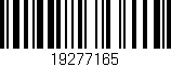 Código de barras (EAN, GTIN, SKU, ISBN): '19277165'