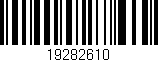 Código de barras (EAN, GTIN, SKU, ISBN): '19282610'