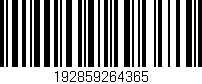 Código de barras (EAN, GTIN, SKU, ISBN): '192859264365'