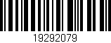 Código de barras (EAN, GTIN, SKU, ISBN): '19292079'