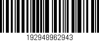 Código de barras (EAN, GTIN, SKU, ISBN): '192948962943'
