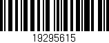 Código de barras (EAN, GTIN, SKU, ISBN): '19295615'