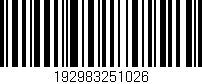 Código de barras (EAN, GTIN, SKU, ISBN): '192983251026'