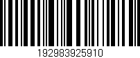 Código de barras (EAN, GTIN, SKU, ISBN): '192983925910'