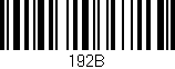Código de barras (EAN, GTIN, SKU, ISBN): '192B'