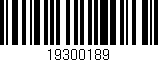 Código de barras (EAN, GTIN, SKU, ISBN): '19300189'
