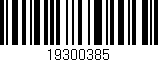 Código de barras (EAN, GTIN, SKU, ISBN): '19300385'