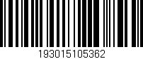 Código de barras (EAN, GTIN, SKU, ISBN): '193015105362'