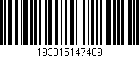 Código de barras (EAN, GTIN, SKU, ISBN): '193015147409'