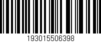 Código de barras (EAN, GTIN, SKU, ISBN): '193015506398'