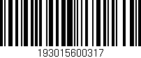 Código de barras (EAN, GTIN, SKU, ISBN): '193015600317'