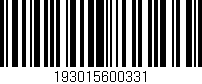 Código de barras (EAN, GTIN, SKU, ISBN): '193015600331'
