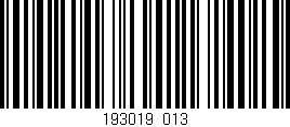 Código de barras (EAN, GTIN, SKU, ISBN): '193019/013'