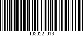 Código de barras (EAN, GTIN, SKU, ISBN): '193022/013'