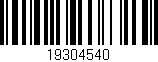 Código de barras (EAN, GTIN, SKU, ISBN): '19304540'