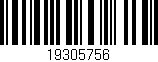 Código de barras (EAN, GTIN, SKU, ISBN): '19305756'