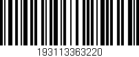 Código de barras (EAN, GTIN, SKU, ISBN): '193113363220'