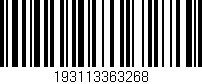 Código de barras (EAN, GTIN, SKU, ISBN): '193113363268'