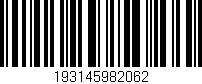 Código de barras (EAN, GTIN, SKU, ISBN): '193145982062'
