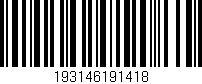 Código de barras (EAN, GTIN, SKU, ISBN): '193146191418'