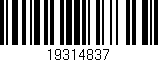Código de barras (EAN, GTIN, SKU, ISBN): '19314837'