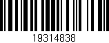 Código de barras (EAN, GTIN, SKU, ISBN): '19314838'