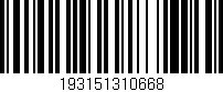 Código de barras (EAN, GTIN, SKU, ISBN): '193151310668'