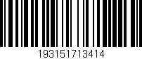 Código de barras (EAN, GTIN, SKU, ISBN): '193151713414'