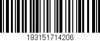 Código de barras (EAN, GTIN, SKU, ISBN): '193151714206'