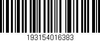 Código de barras (EAN, GTIN, SKU, ISBN): '193154016383'
